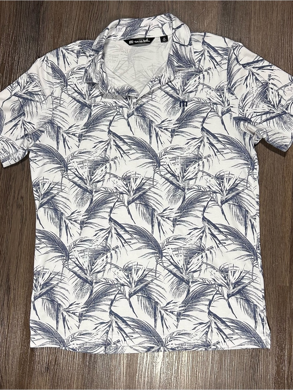 TravisMathew Birds of Paradise Golf Polo Shirt in good used condition.